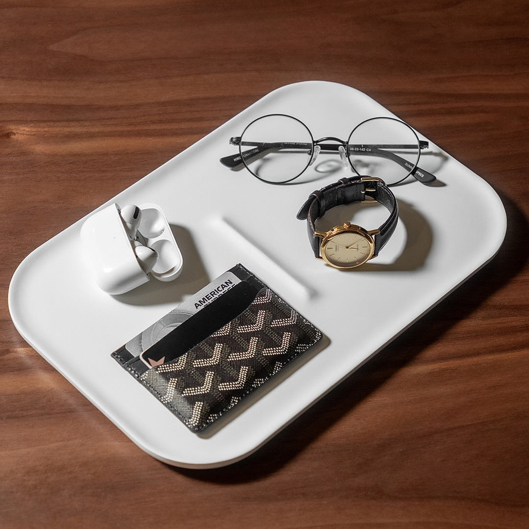 Japandi Catchall Tray | White