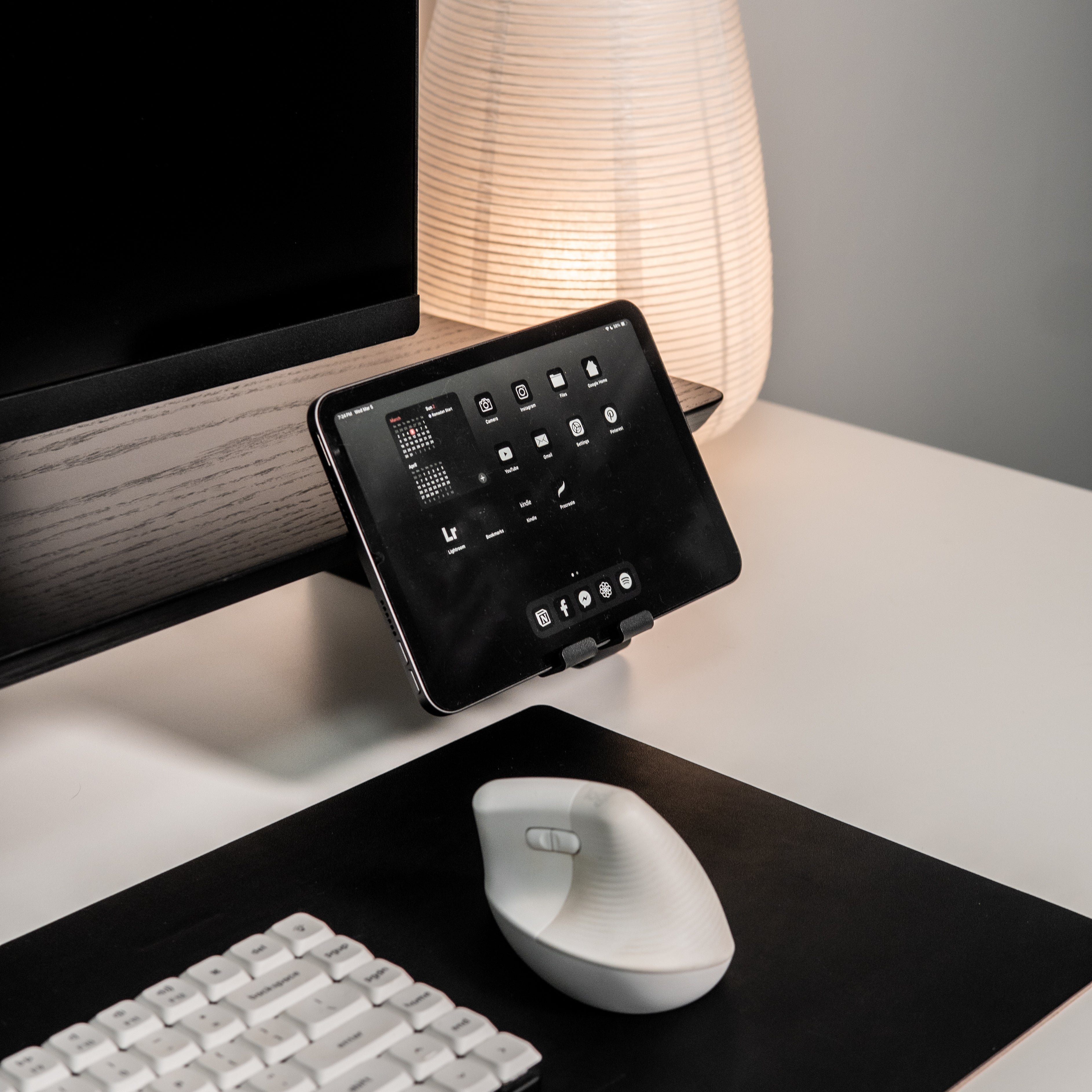 Desk Shelf for Monitor Stand in Black Wood Grovemade Alternative