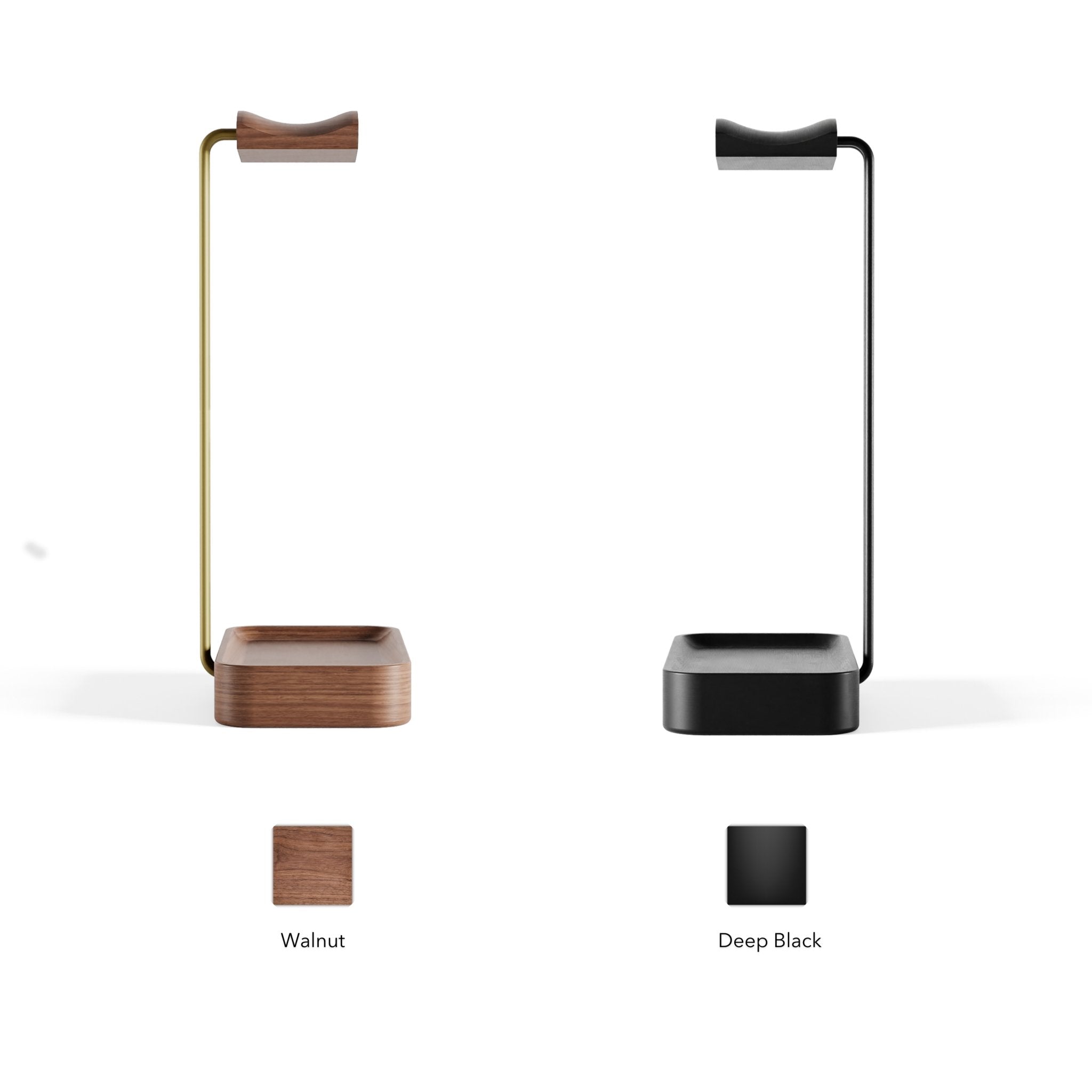 Black vs Walnut Wood Headset Holder Comparison - Raico Store