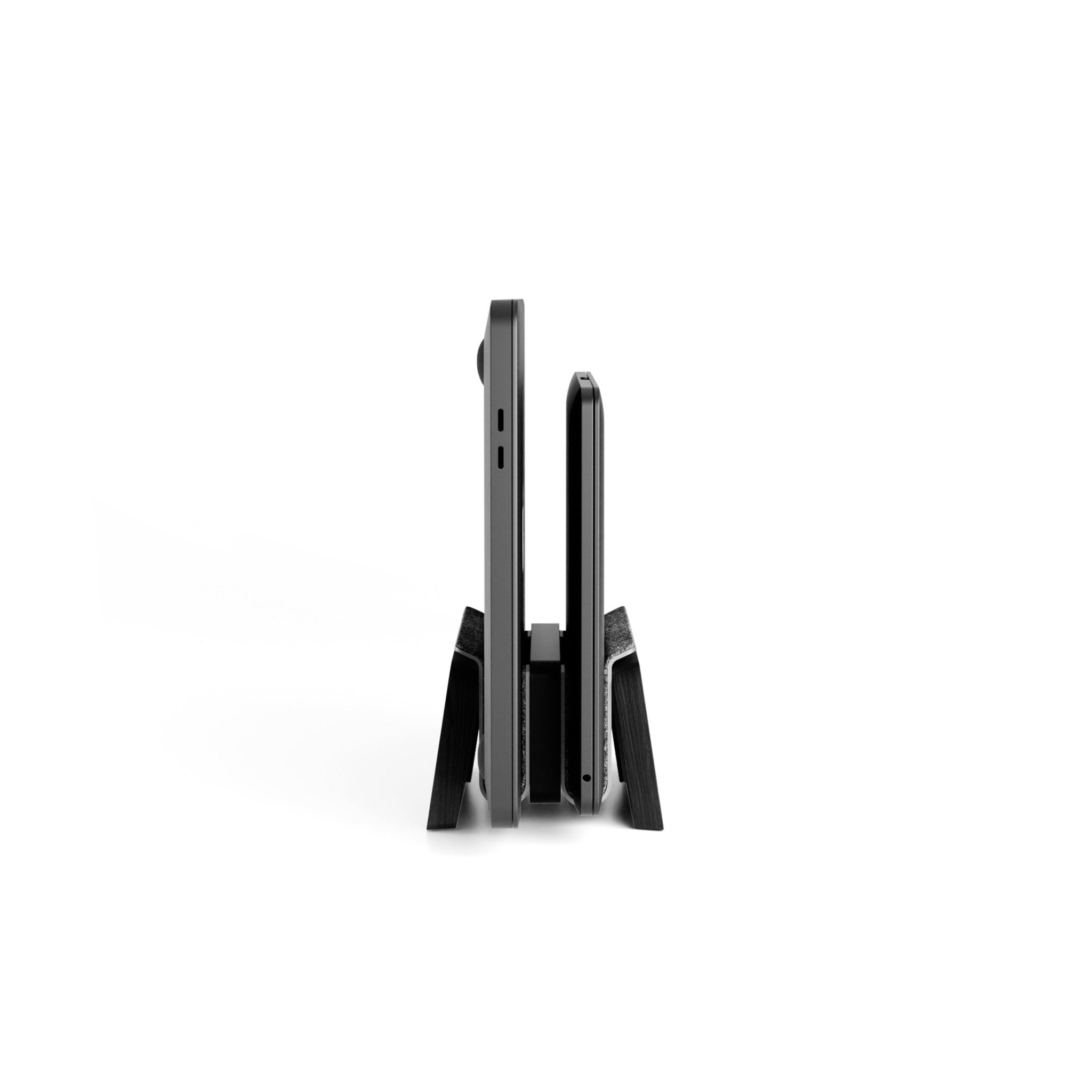 Vertical Laptop Stand | Black Wood - Raico Store