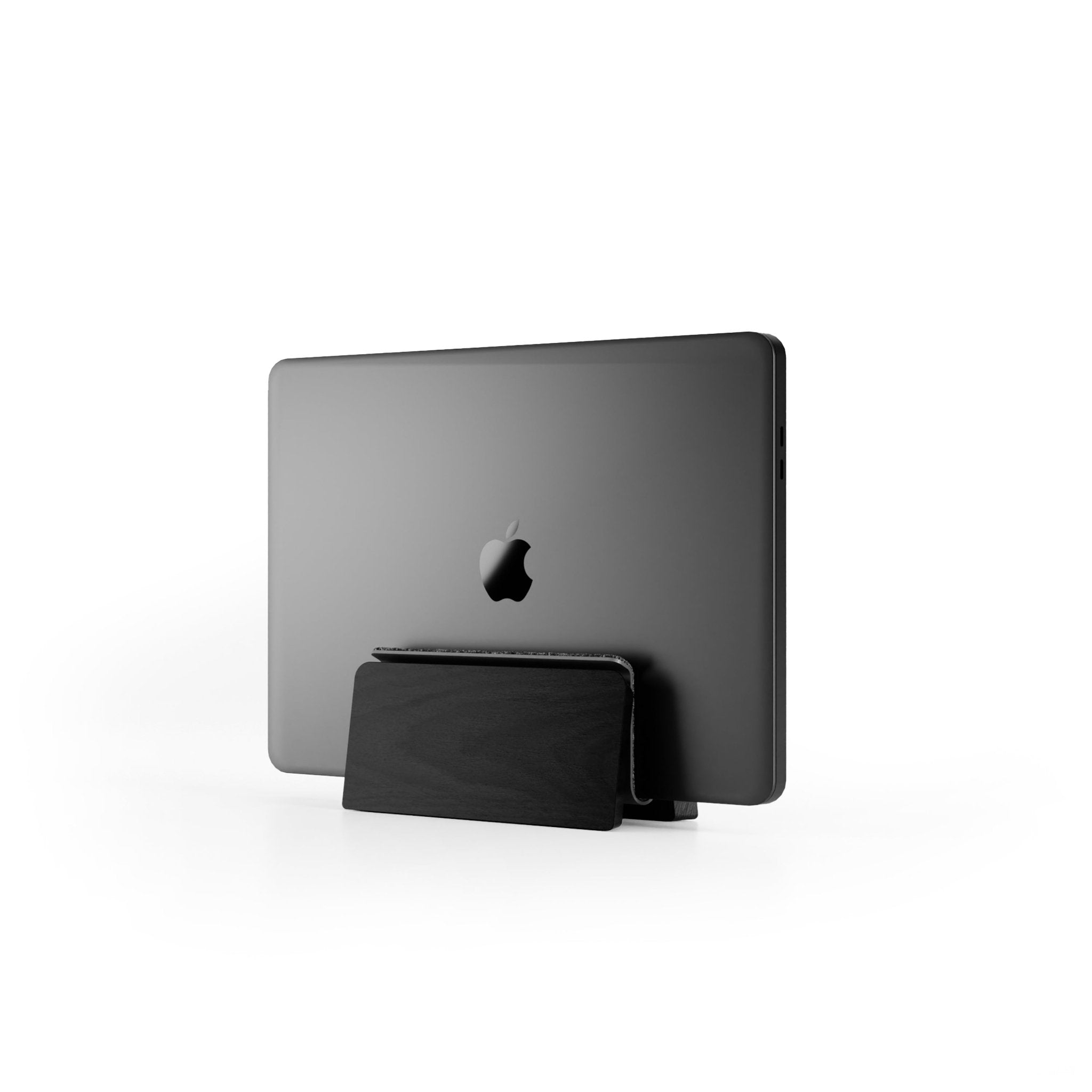 Vertical Laptop Stand | Black Wood - Raico Store